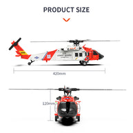 YUXIANG YXZNRC F09-S 1/47 2.4G 6CH ブラシレス直駆 RCヘリコプターモデル（RTF版）