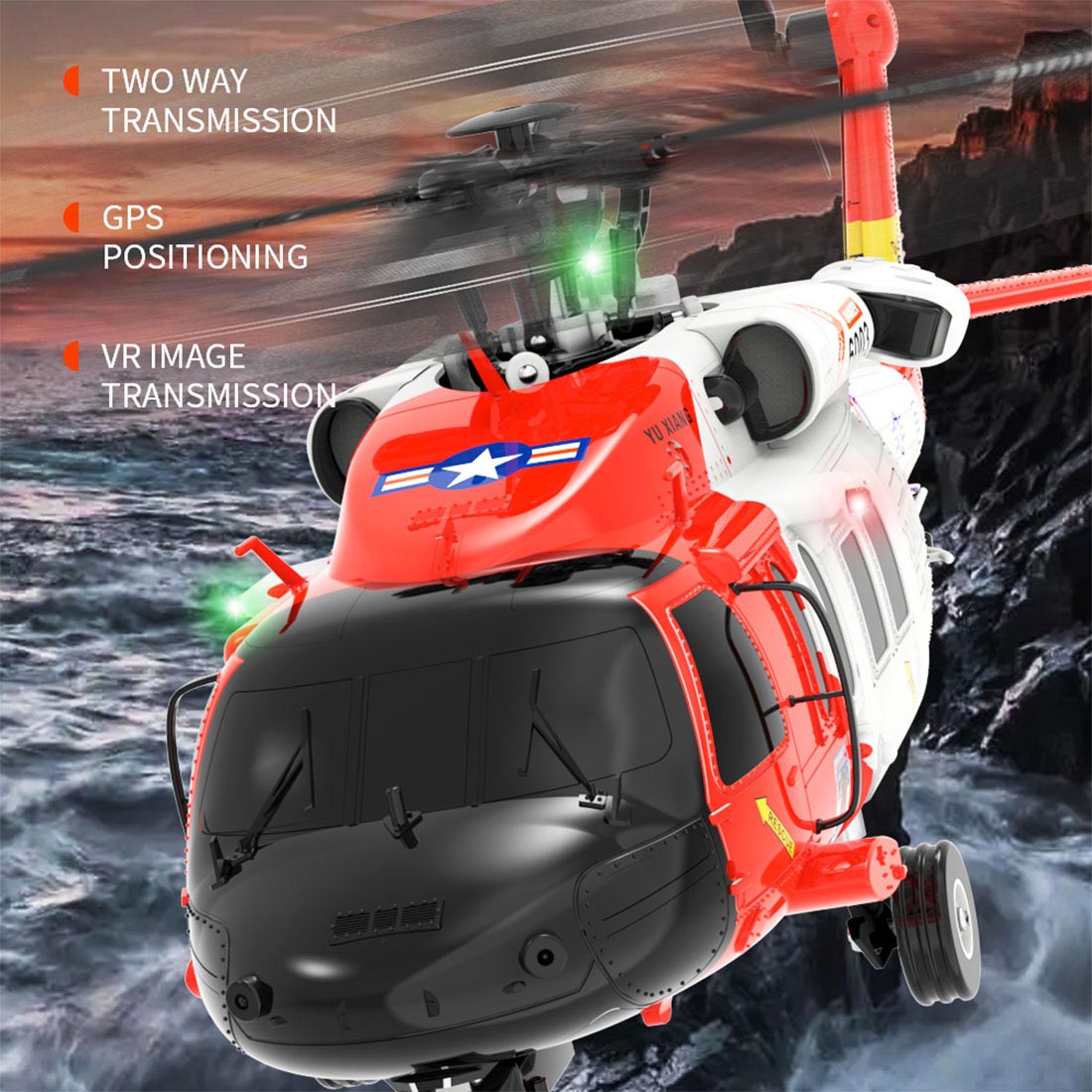 YUXIANG YXZNRC F09-S 1/47 2.4G 6CH ブラシレス直駆 RCヘリコプターモデル（RTF版）
