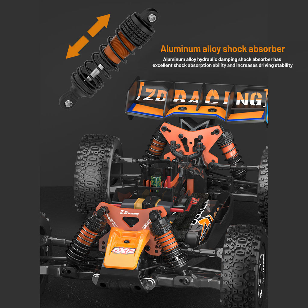 ZD Racing BX-12 1/12スケール 2.4G RC 4WDブラシレス高速オフロードカーモデル アルミニウムシャーシ（RTRバージョン）