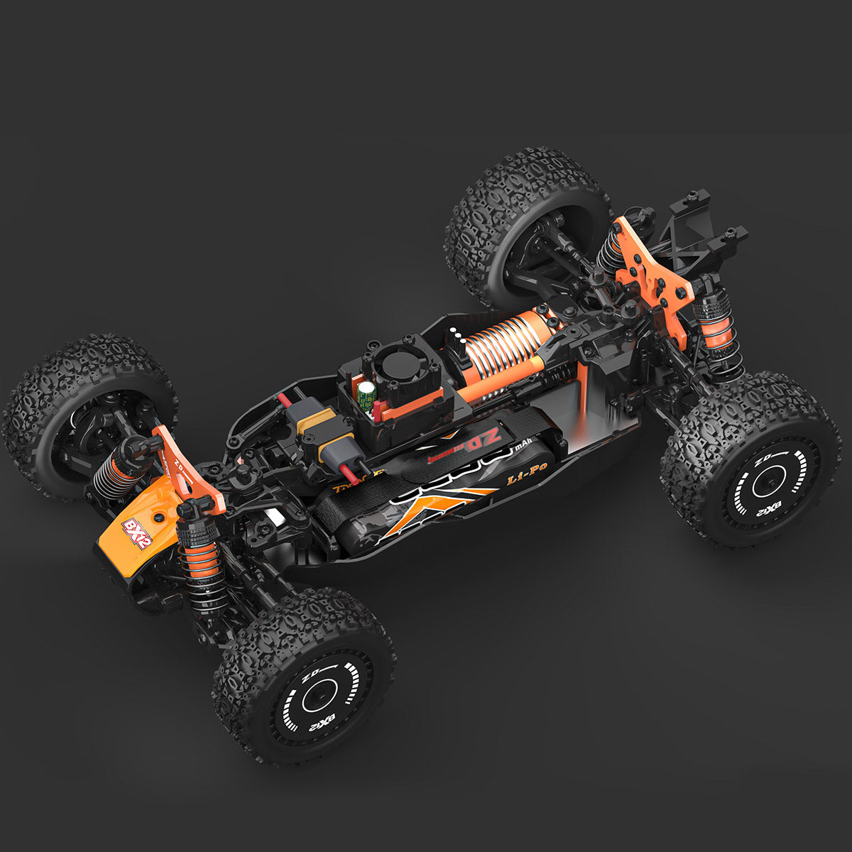 ZD Racing BX-12 1/12スケール 2.4G RC 4WDブラシレス高速オフロードカーモデル アルミニウムシャーシ（RTRバージョン）