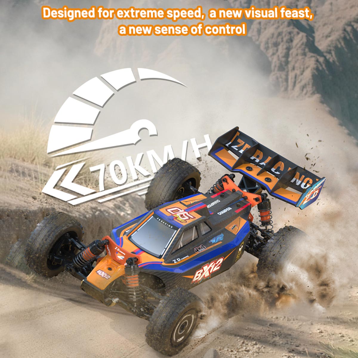 ZD Racing BX-12 1/12スケール 2.4G RC 4WDブラシレス高速オフロードカーモデル アルミニウムシャーシ（RTRバージョン）