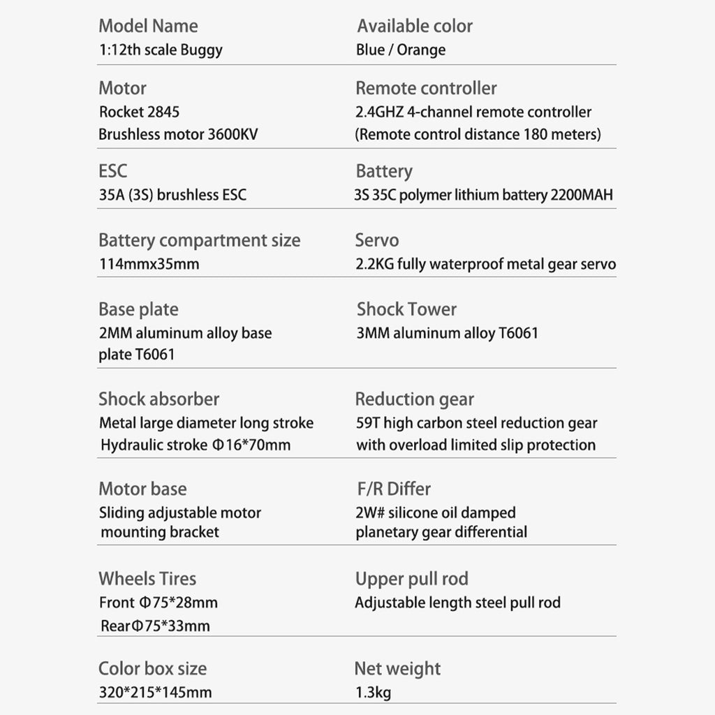 ZD Racing BX-12 1/12スケール ブラシレスRCオフロードカー 3Sバッテリー対応