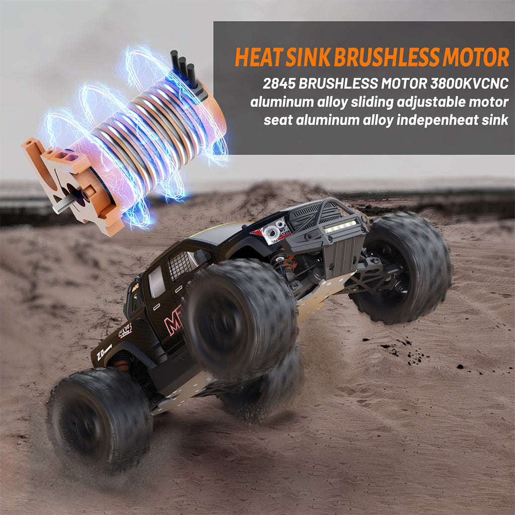 ZD Racing MT-16 1/16スケール ブラシレスRCトラック 3Sバッテリー対応