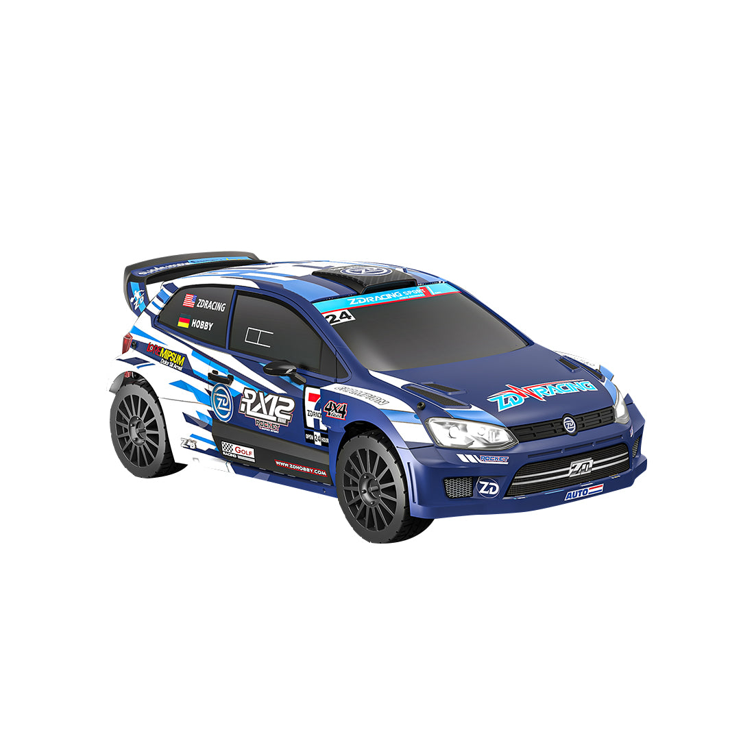 ZD Racing RX12 1/12 4WDブラシレスラリーカー  55-60km/h 2.4Gプロポーショナル制御 MINI RC