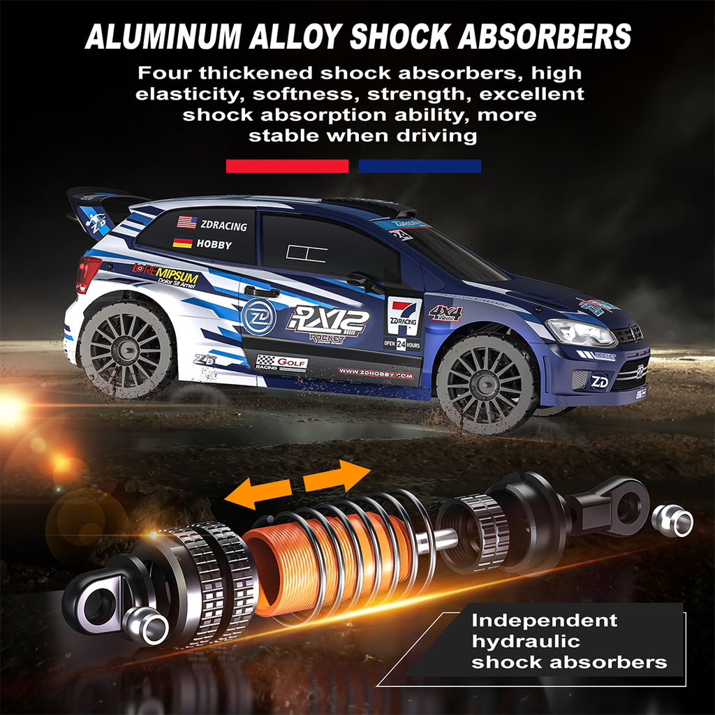ZD Racing RX12 1/12 4WDブラシレスラリーカー  55-60km/h 2.4Gプロポーショナル制御 MINI RC